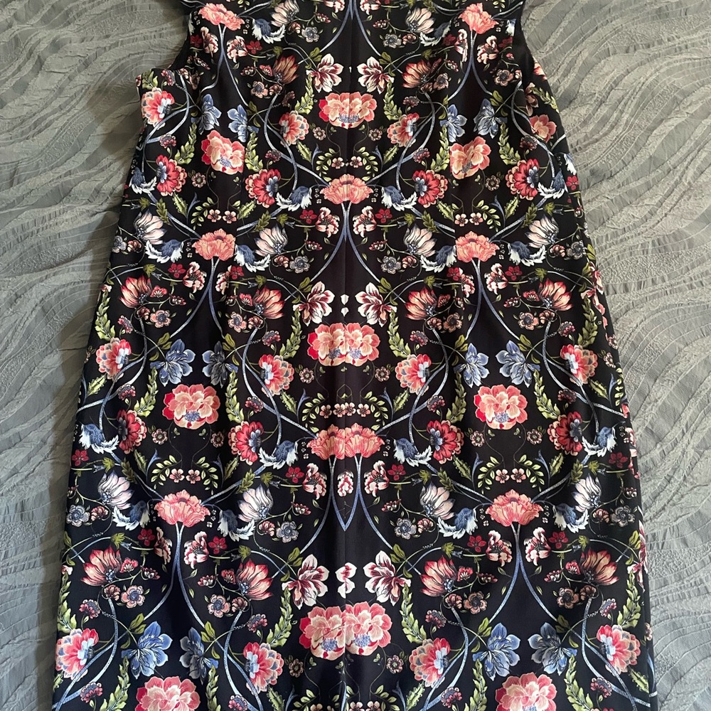 Vince Camuto Pink Sheath Midi Dress Mock Neck Sleeveless